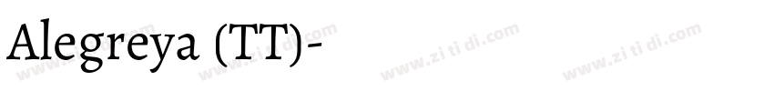 Alegreya (TT)字体转换